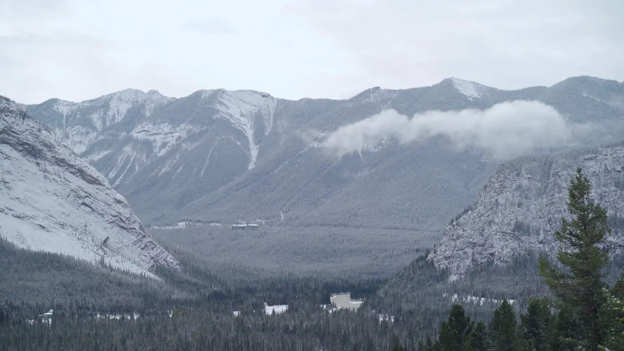 Beautiful mountain in snowy Banff Alberta Canada