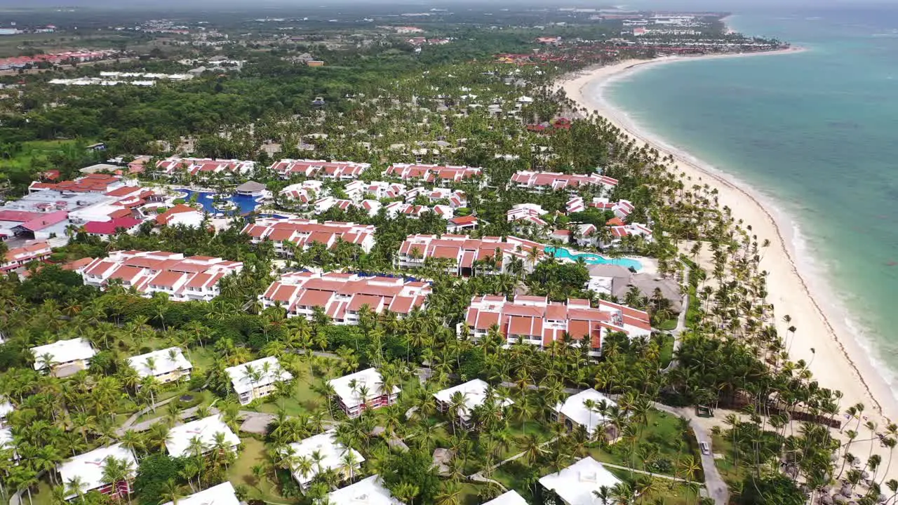 Punta Cana luxury tourist resorts on the beach