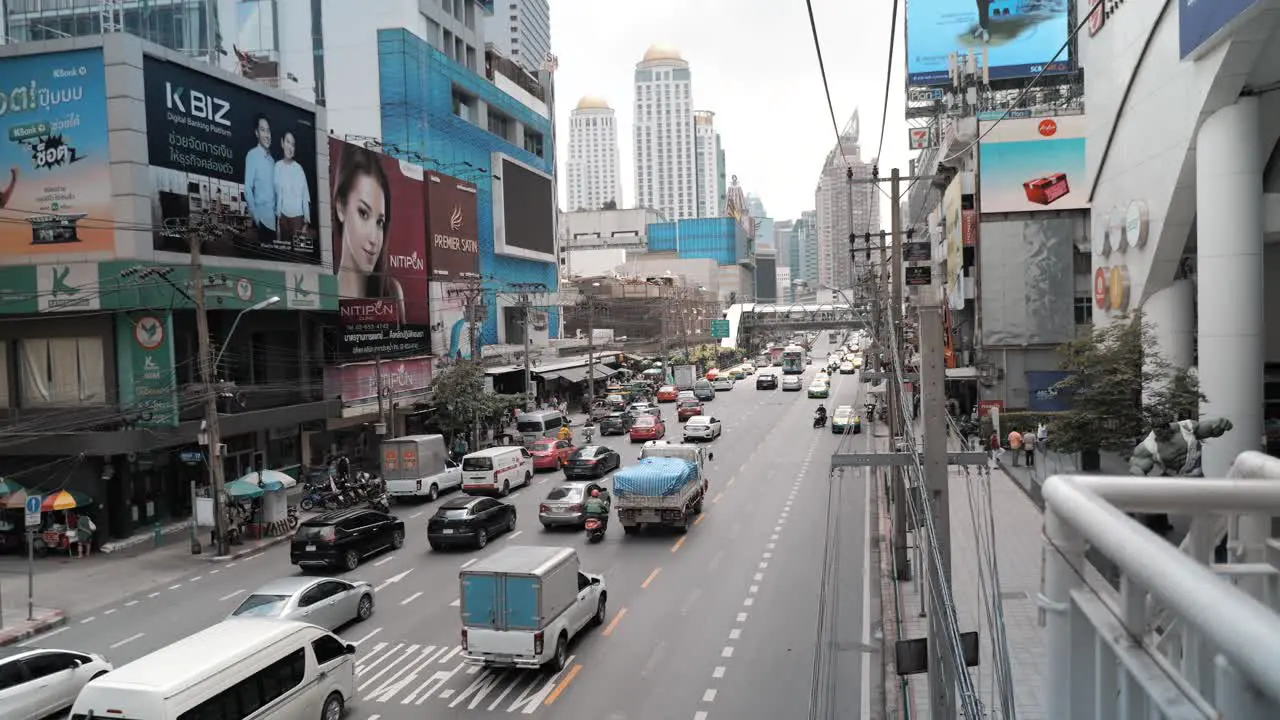 traffic of the city centre in Bangkok Thailand