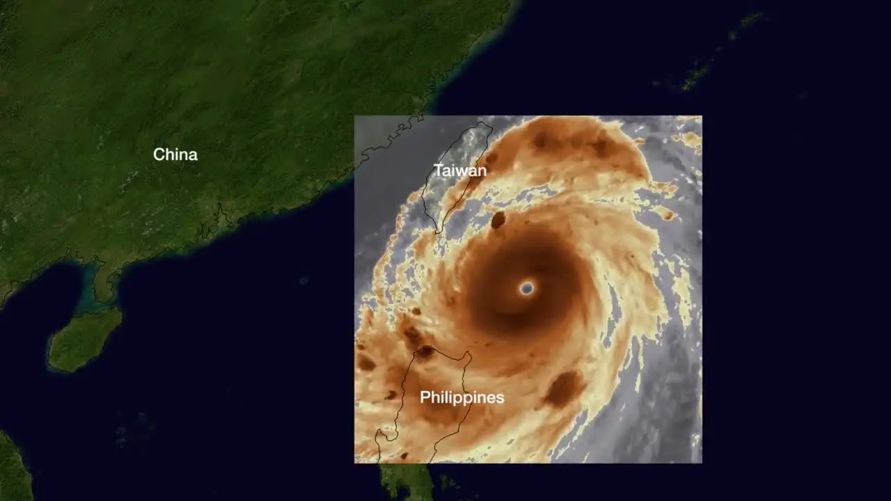 A Powerful Cyclone Makes Its Way Towards Taiwan And China