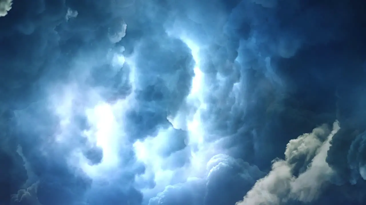 thunderstorm lightning flash in cumulonimbus clouds