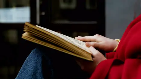 Woman reading book