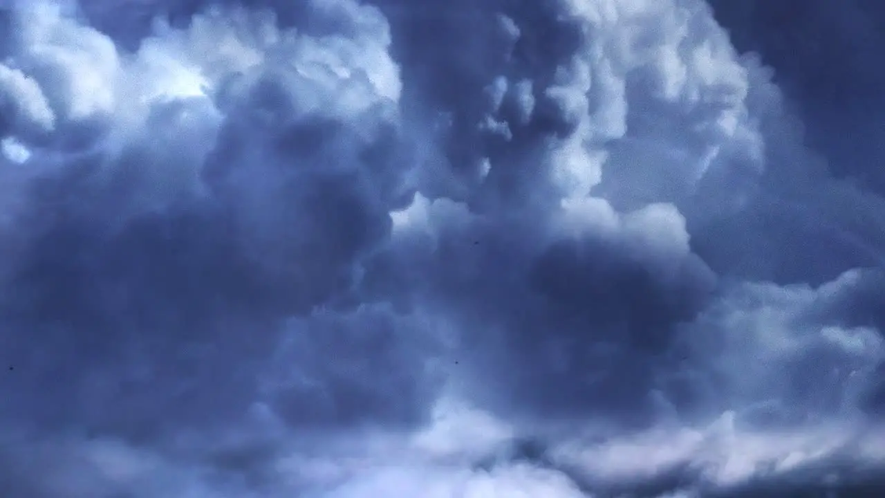 thunderstorm dark blue clouds in the sky