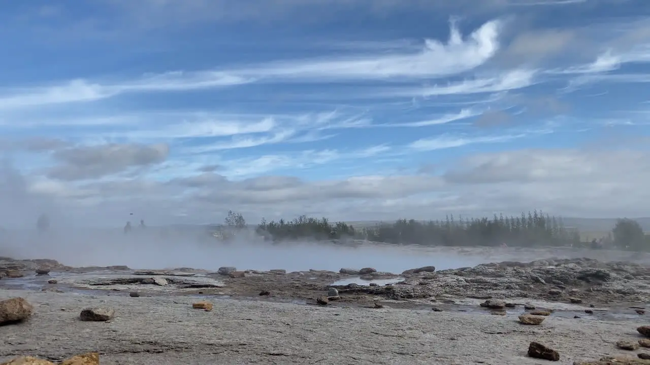 A steamy geyser in Iceland