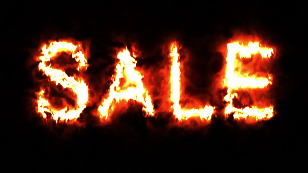 Sale text on fire Sales and Discounts