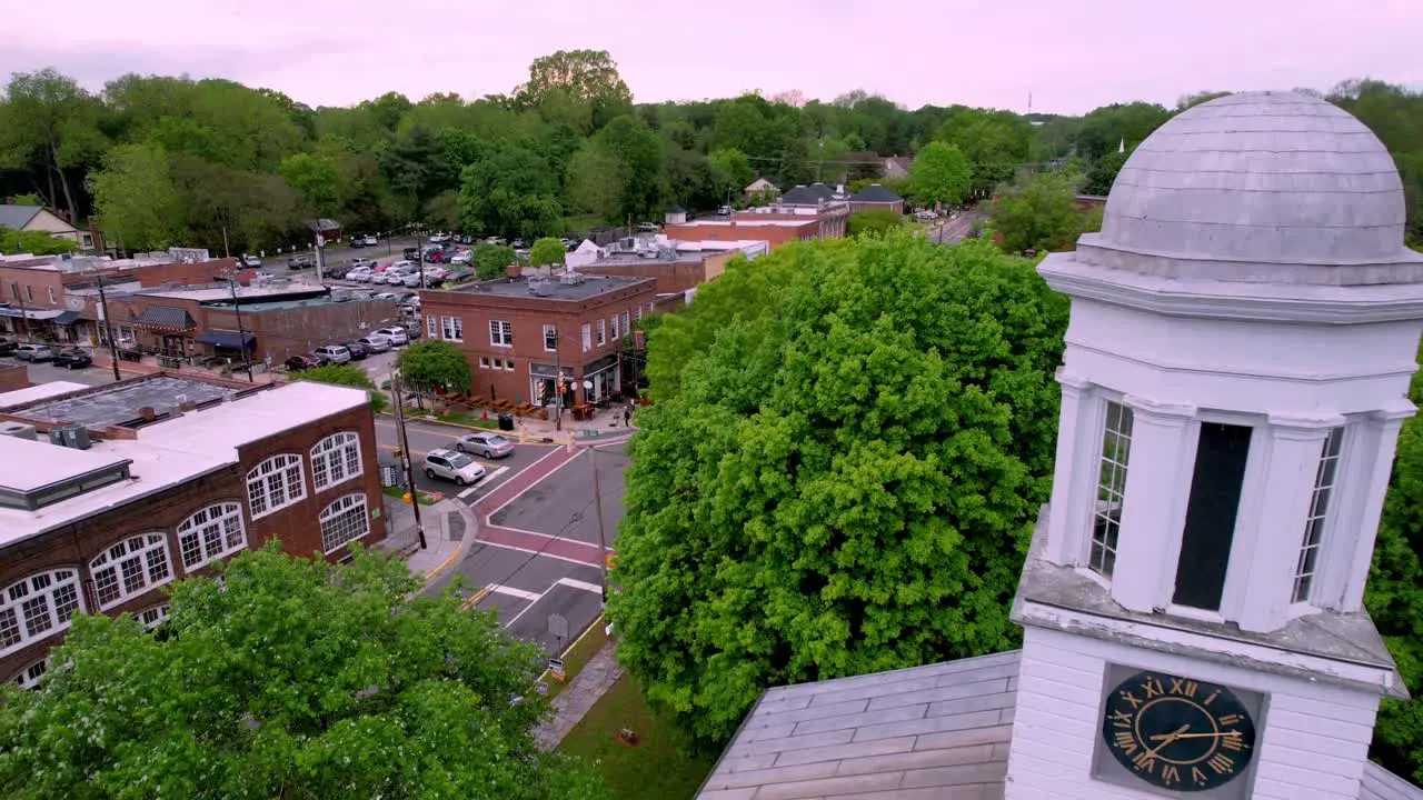 aerial pullout orange county courthouse in hillsborough nc north carolina