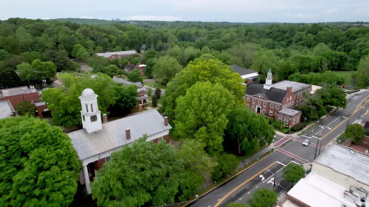 aerial fast push courthouse in hillsborough nc north carolina