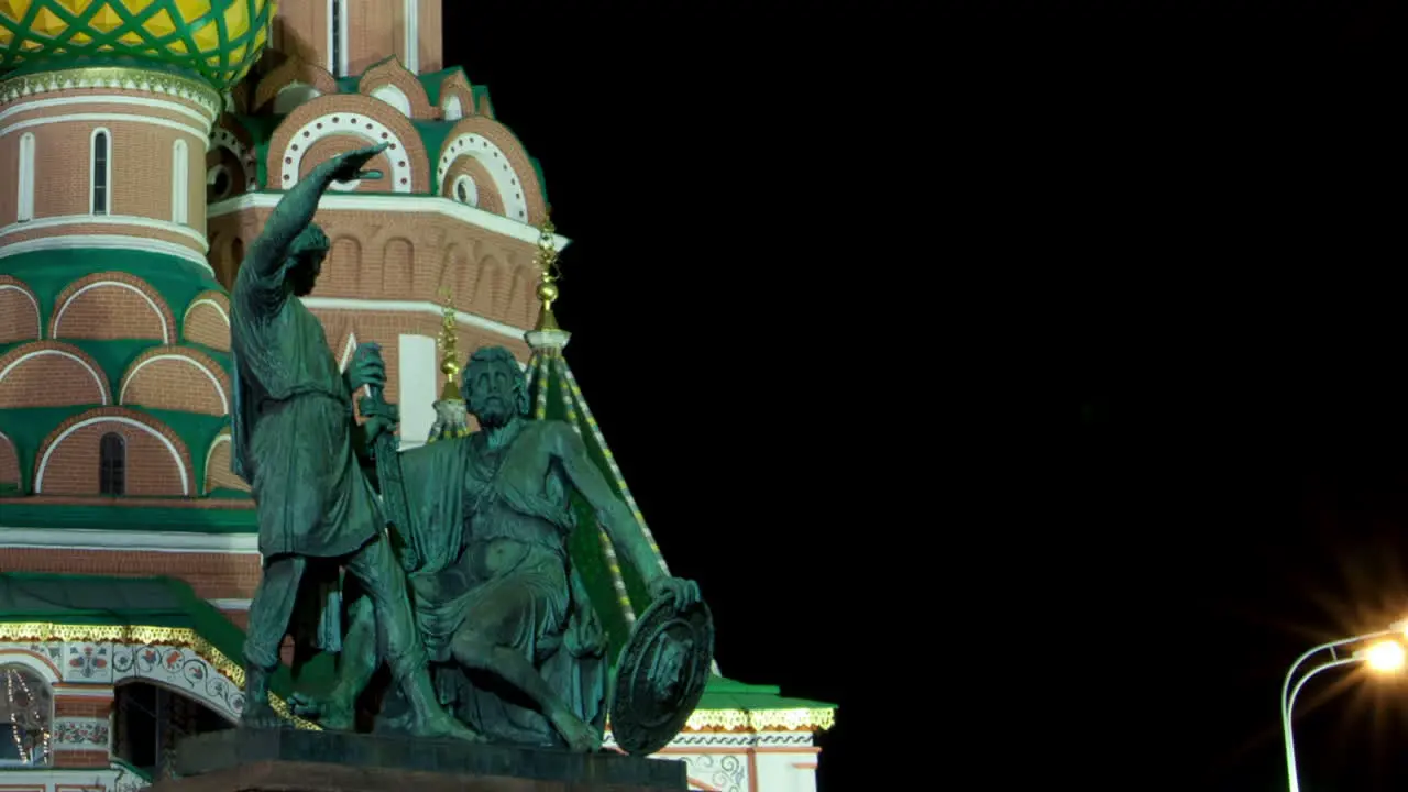 St Basil Cathedral in Moscow Stop motion time lapse