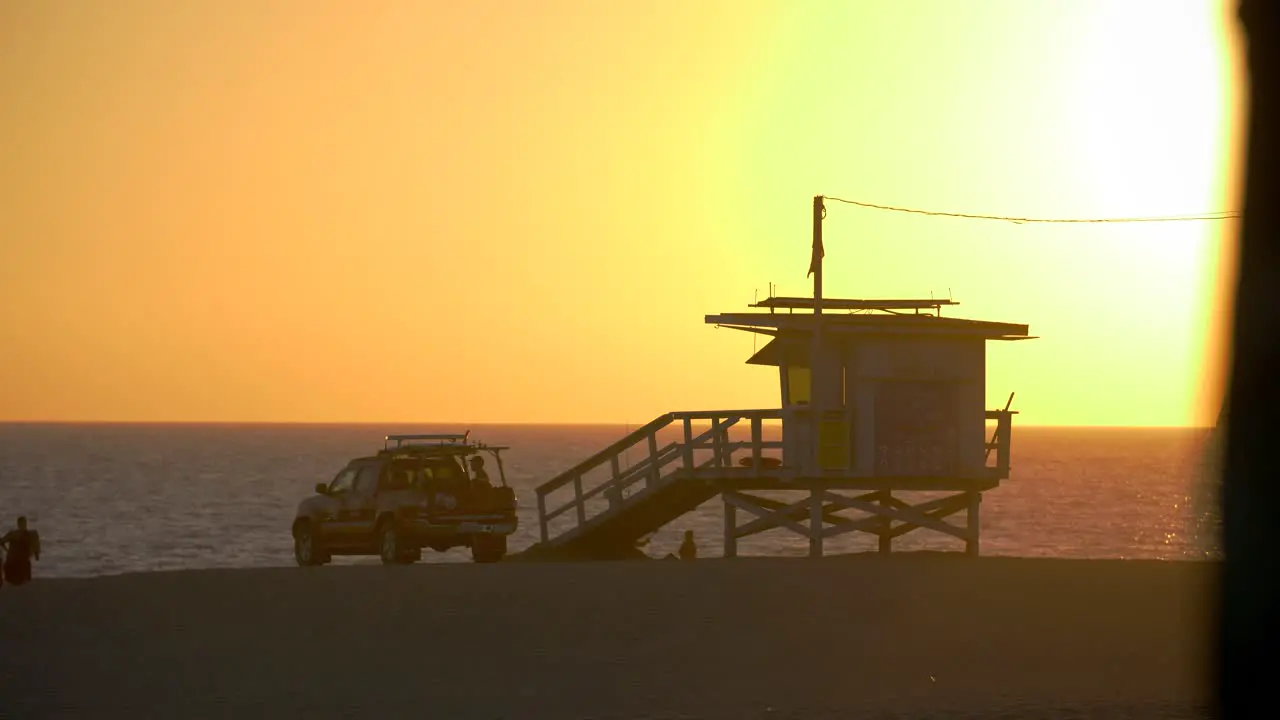 Venice Beach Lifeguard Hut at Sunset