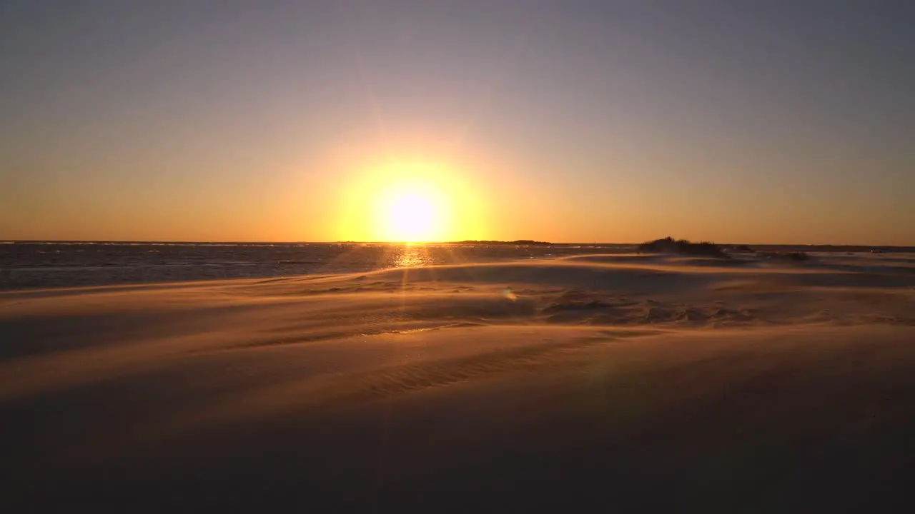 Sandstorm sunset on the beaches of North Carolina