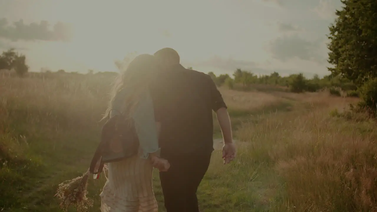 Young Successful Hipsters Walking And Smiling In Summer At Sunset 7