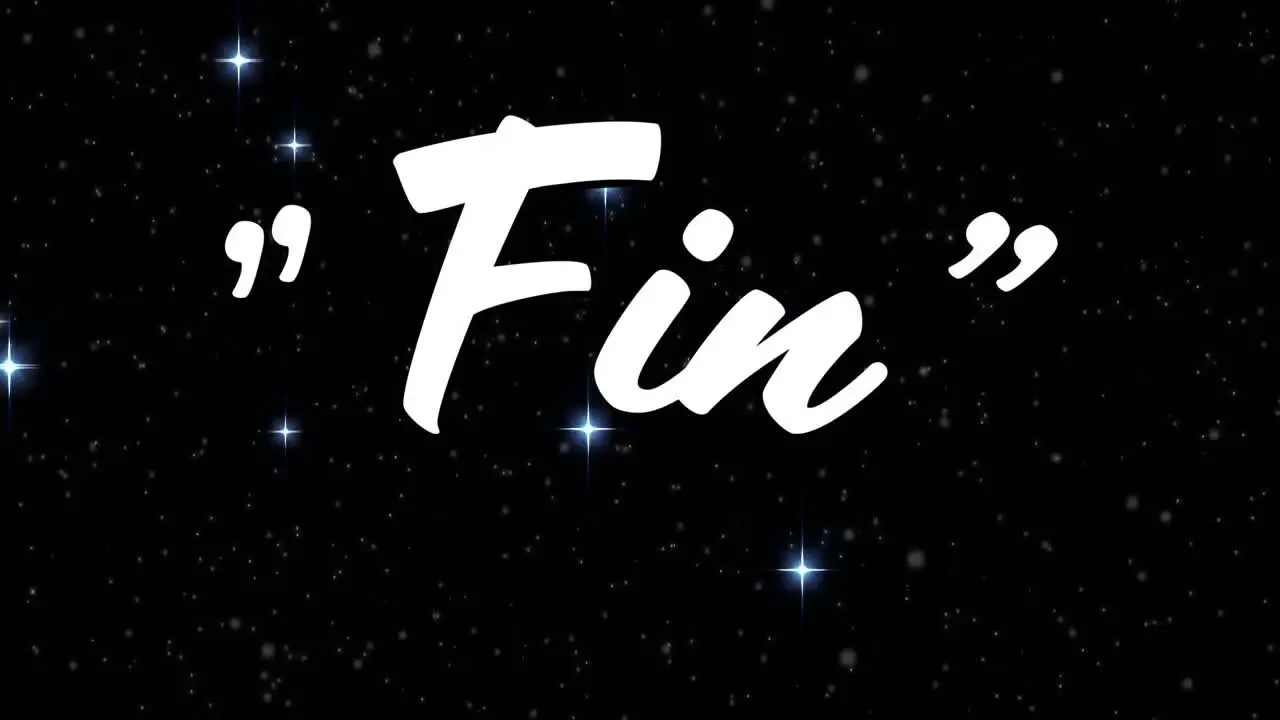 Animation of fin text over glowing stars