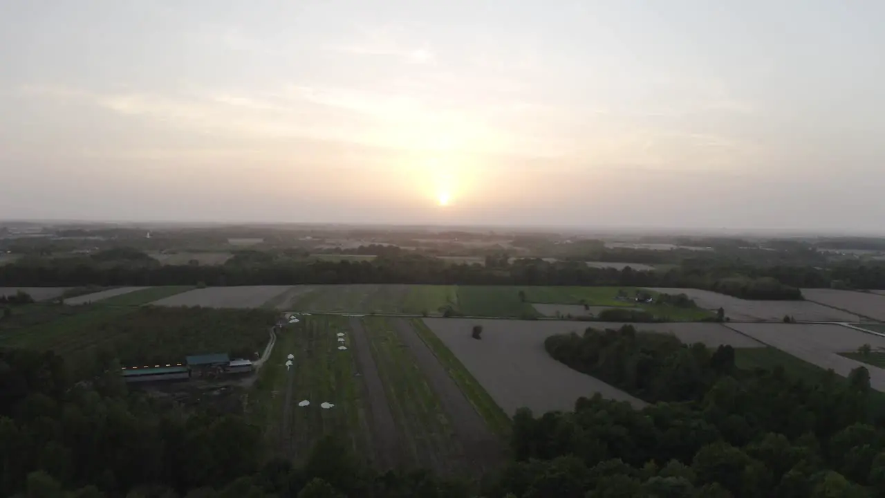 Cinematic footage of sunset and in perfect moment car passing the road