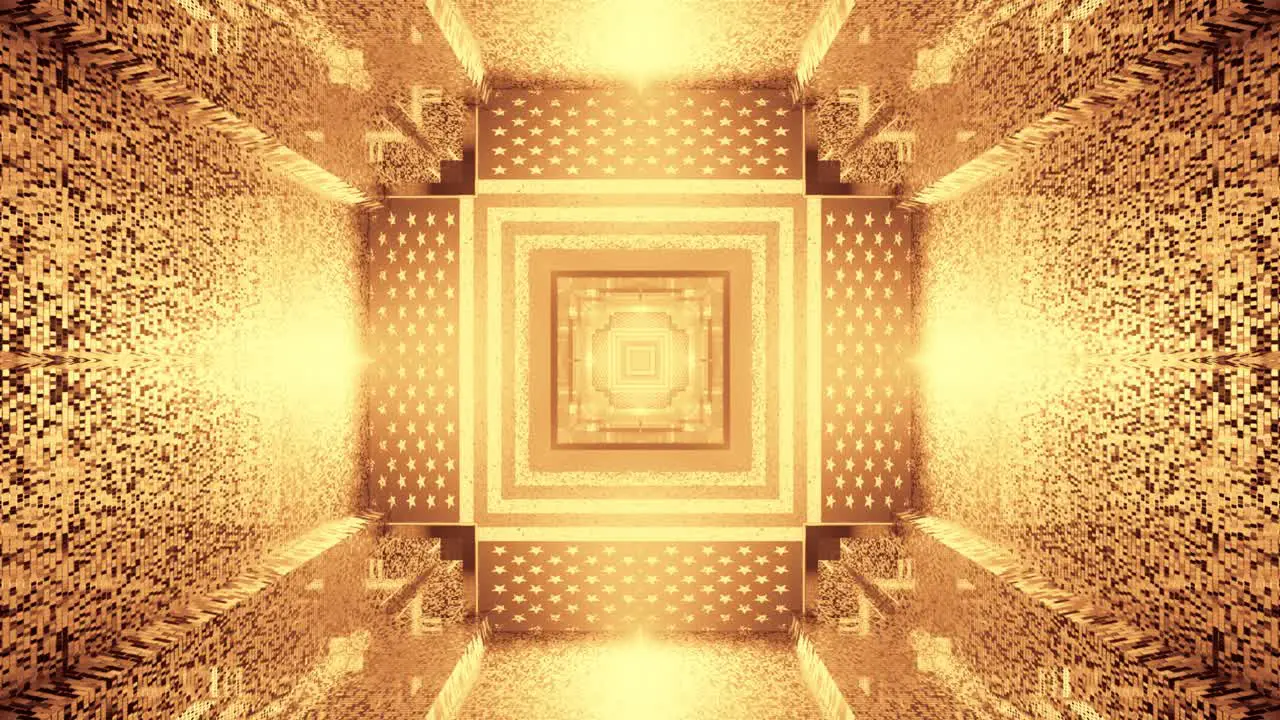 Golden rectangular tunnel motion