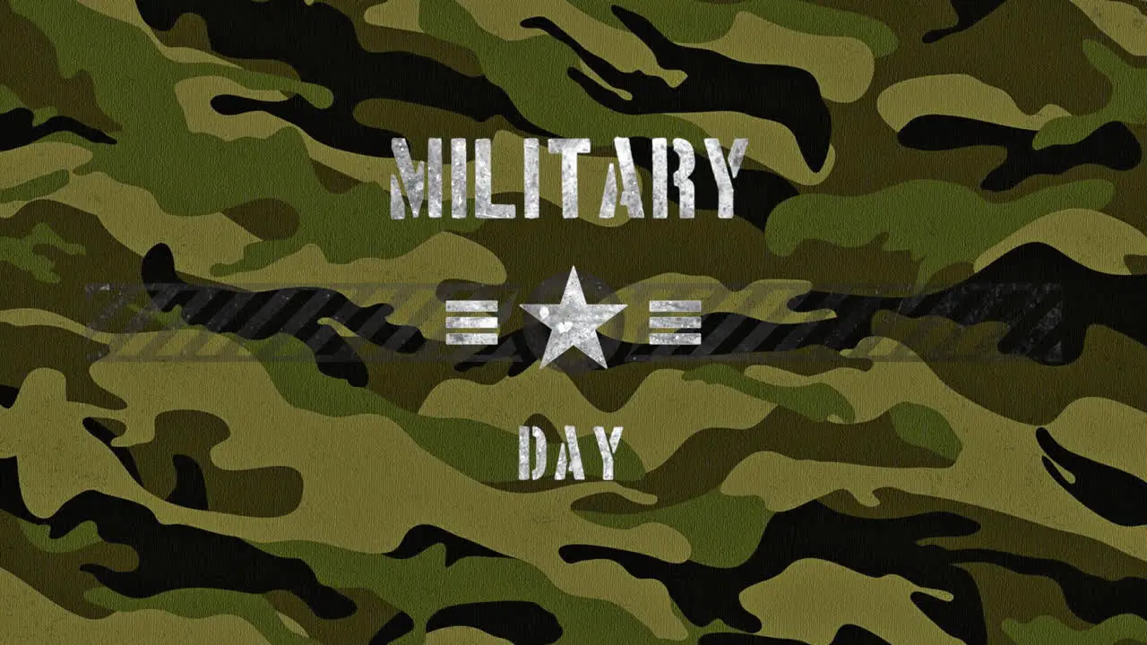 Military Day with stars and stripes on green military background