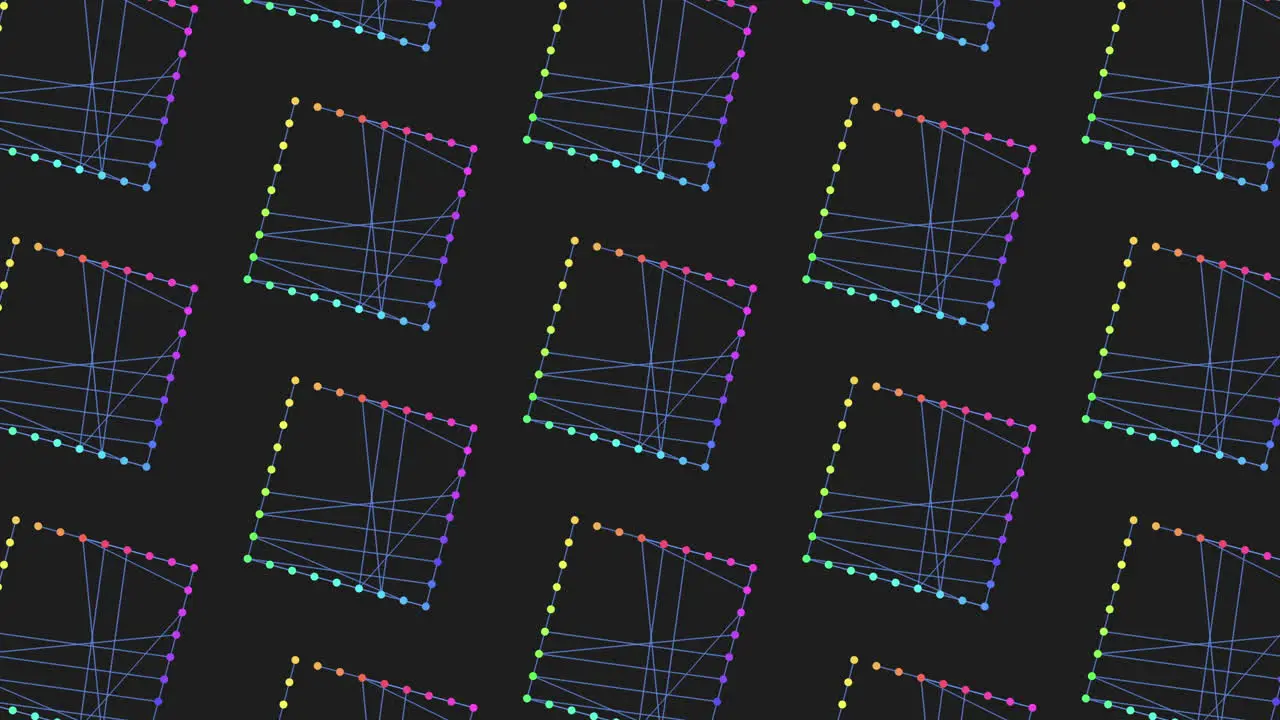 Colorful geometric pattern on black background