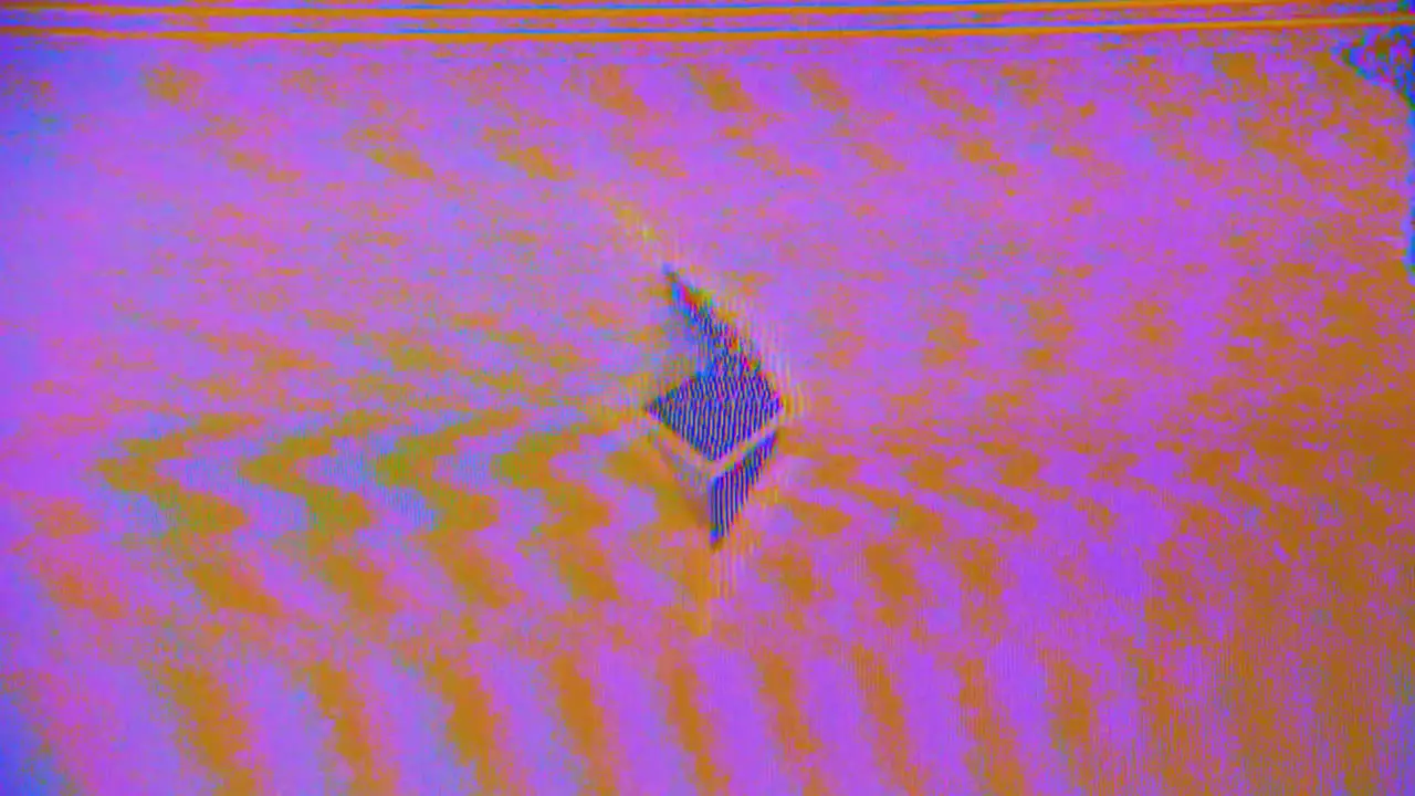 Ethereum Crypto ETH Currency Analog Tv Glitch Noise Texture