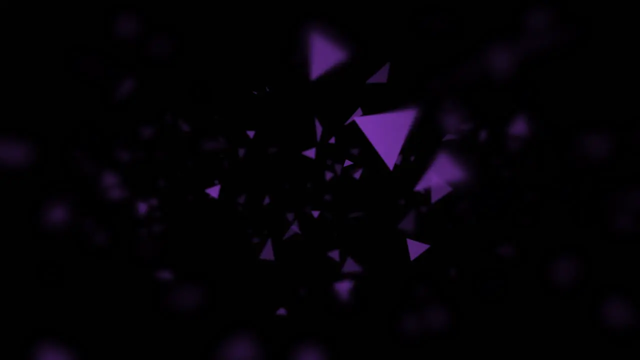 Abstract purple triangle pattern on black background digital art or design