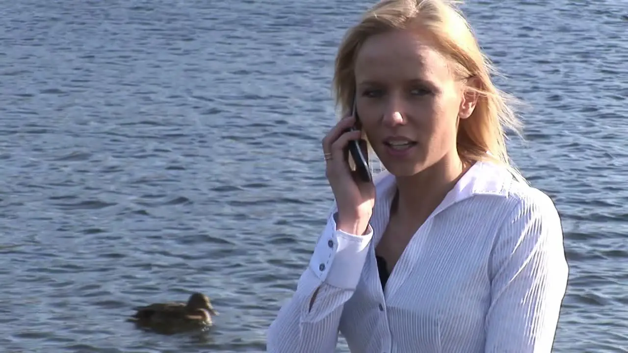 Young woman talking on cellphone