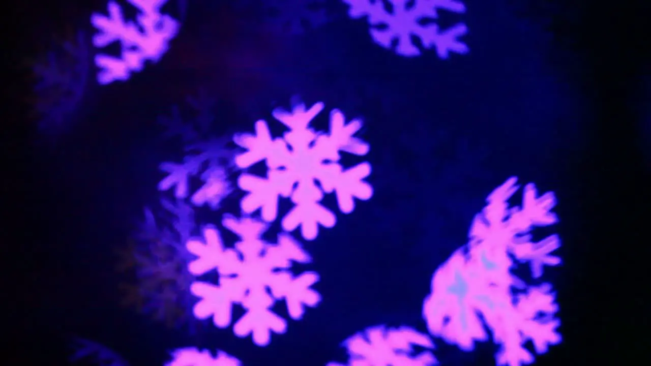 Christmas lights in the form of snowflakes