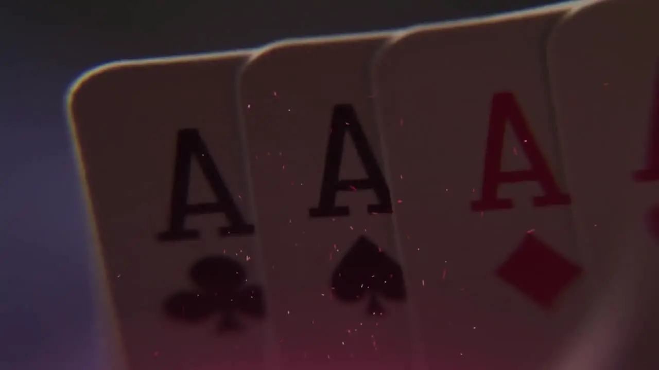 Animation of game cards with same aces moving