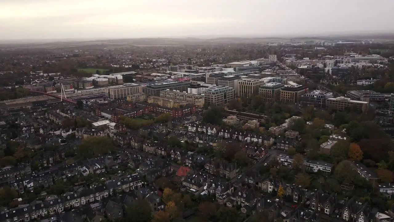 Cambridge Centre drone look from sky Cambridge Carter Bridge ibis Cambridge Central Station