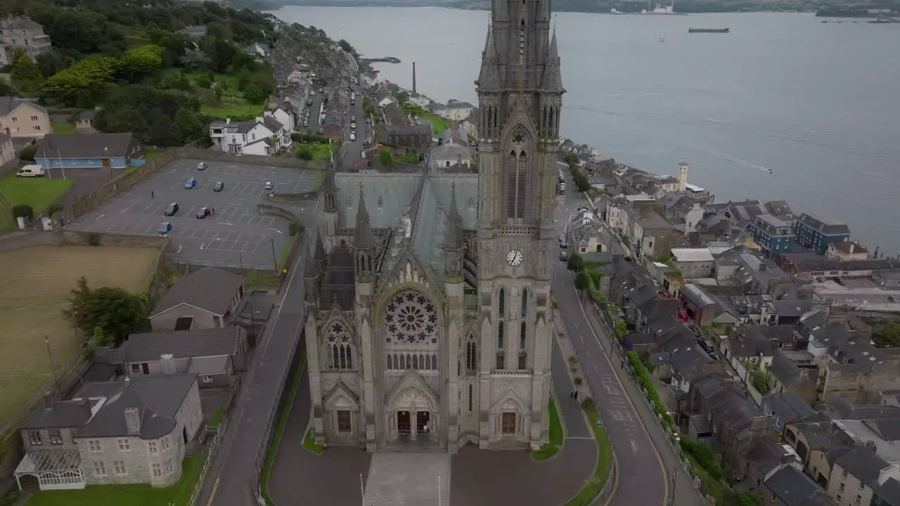 St Colman’s Cathedral Cobh Close Top Down Aerial View