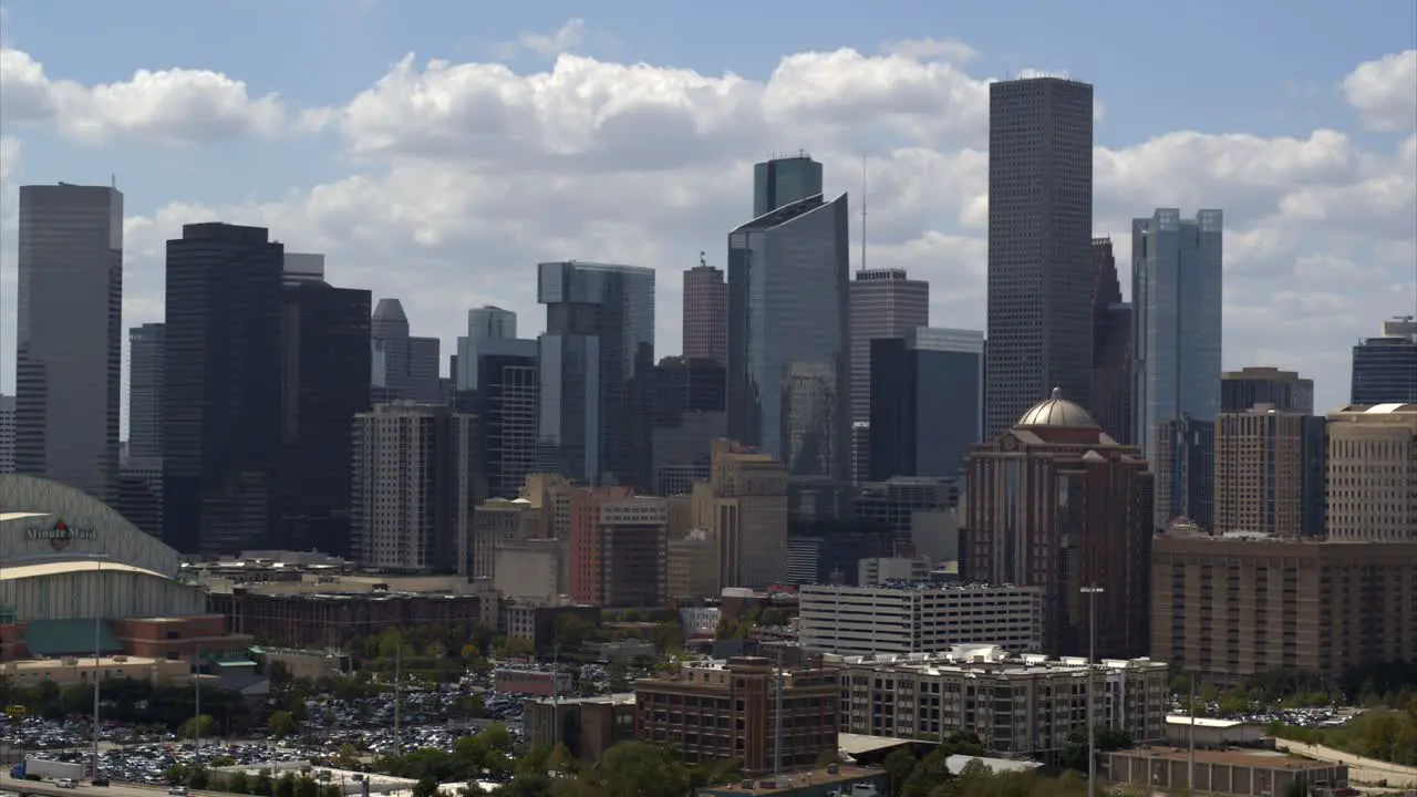 Aerial view of the downtown Houston area