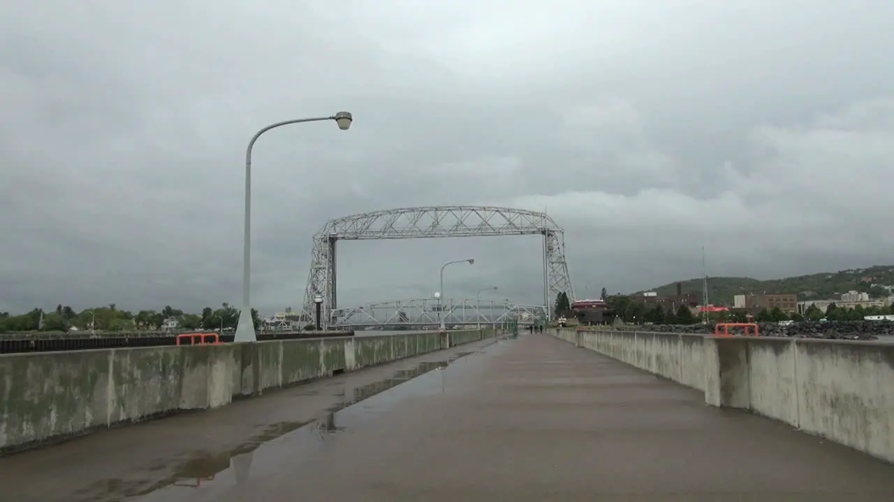 Duluth Minnesota lift bridge early morning