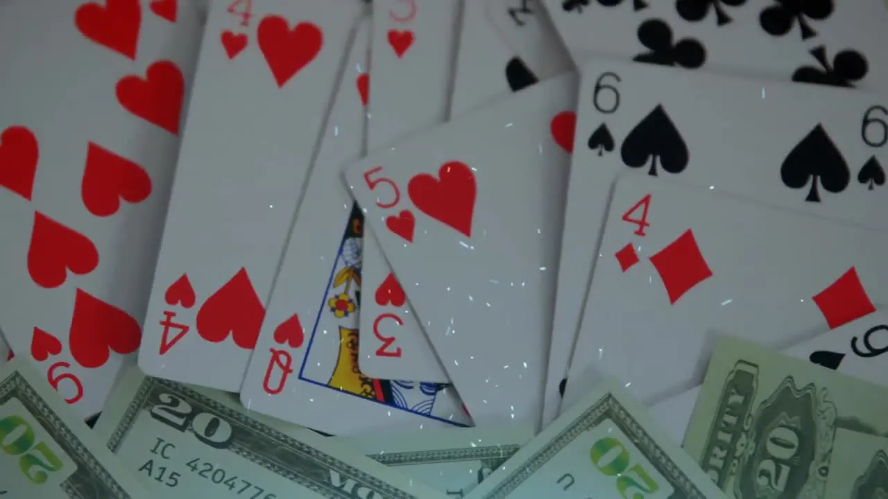 Animation of mony and cards on board