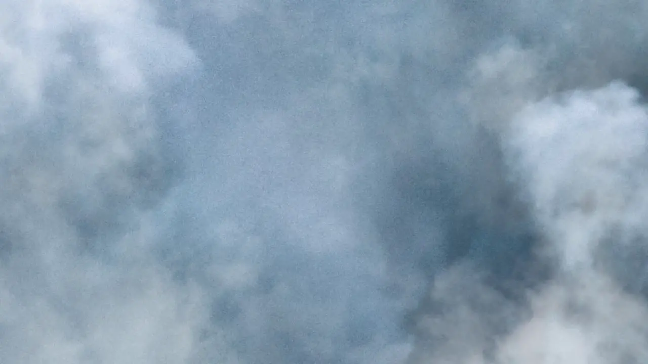 The approaching point of view of a thunderstorm occurs inside a thick cumulus cloud