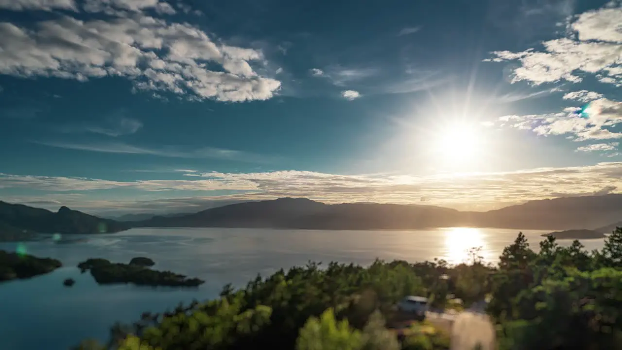 A beautiful sunset above the Hardanger fjord