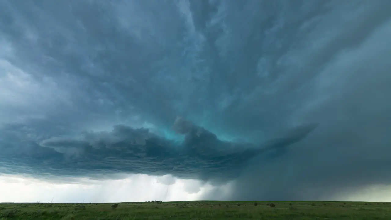 A massive rain dump from a severe storm in rural Colorado