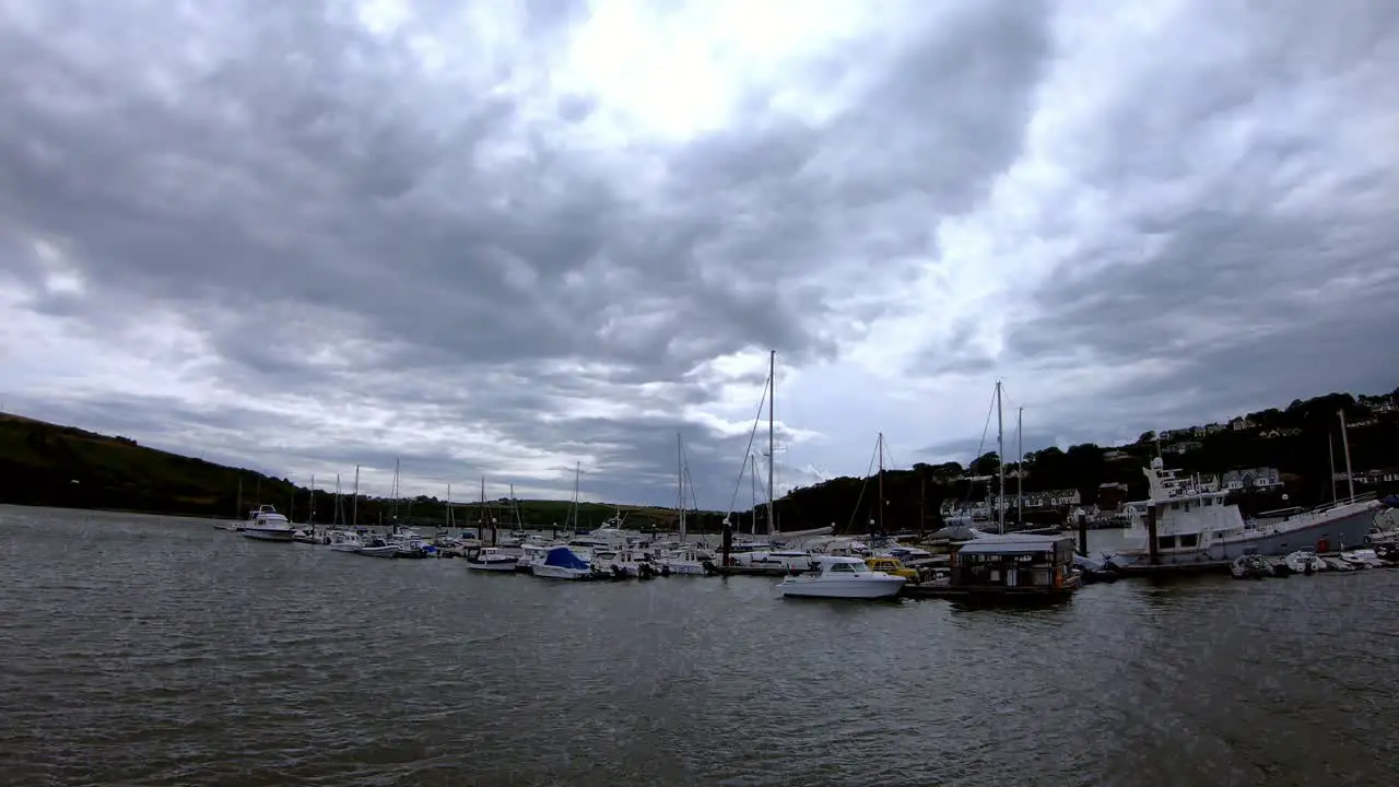 Storm Clouds rushing over marina