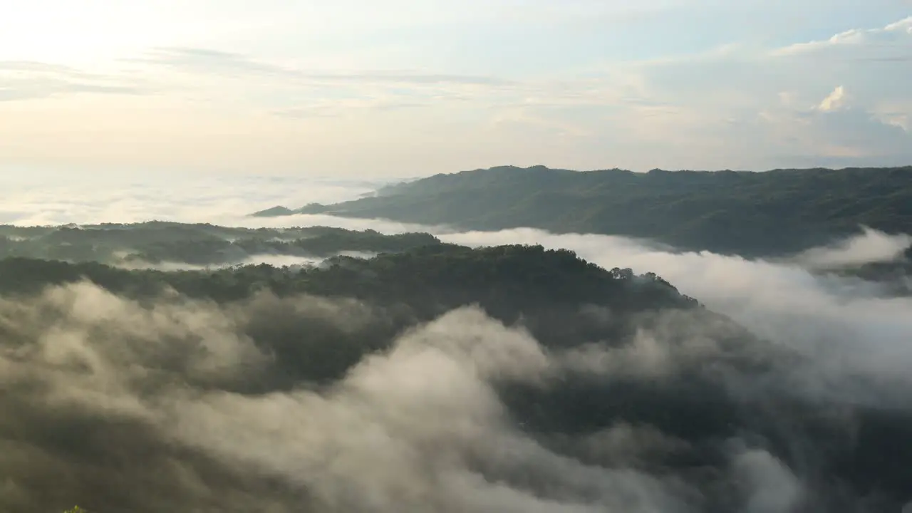 Timelapse of Clouds over the mountains in the morning