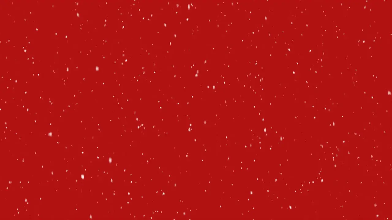 Animation of falling confetti over red background