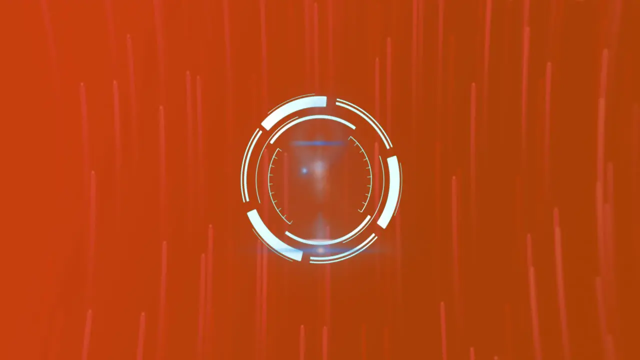 Animation of scope scanning and shapes over red background