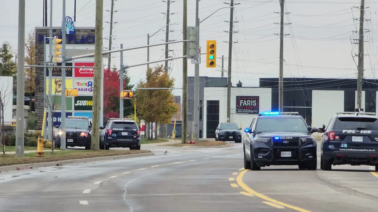 Police security blockade Barrie officer funerals 2022