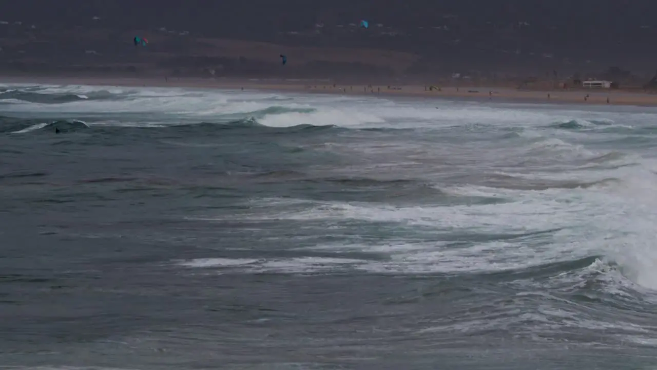 Dramatic Dark Rolling Waves of the Ocean