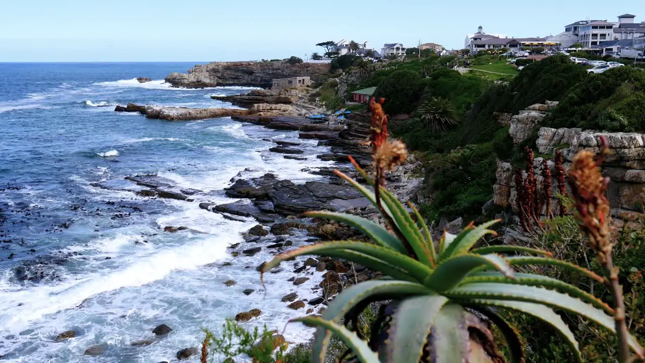 Rocky coastline of Hermanus the whale watching capital of the world