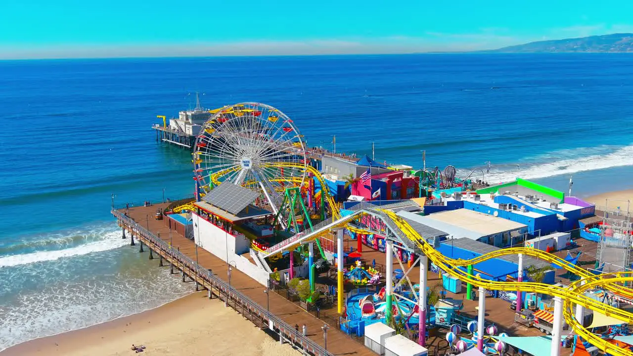 Santa Monica Pier | Aerial Flyby | Early Afternoon Lighting