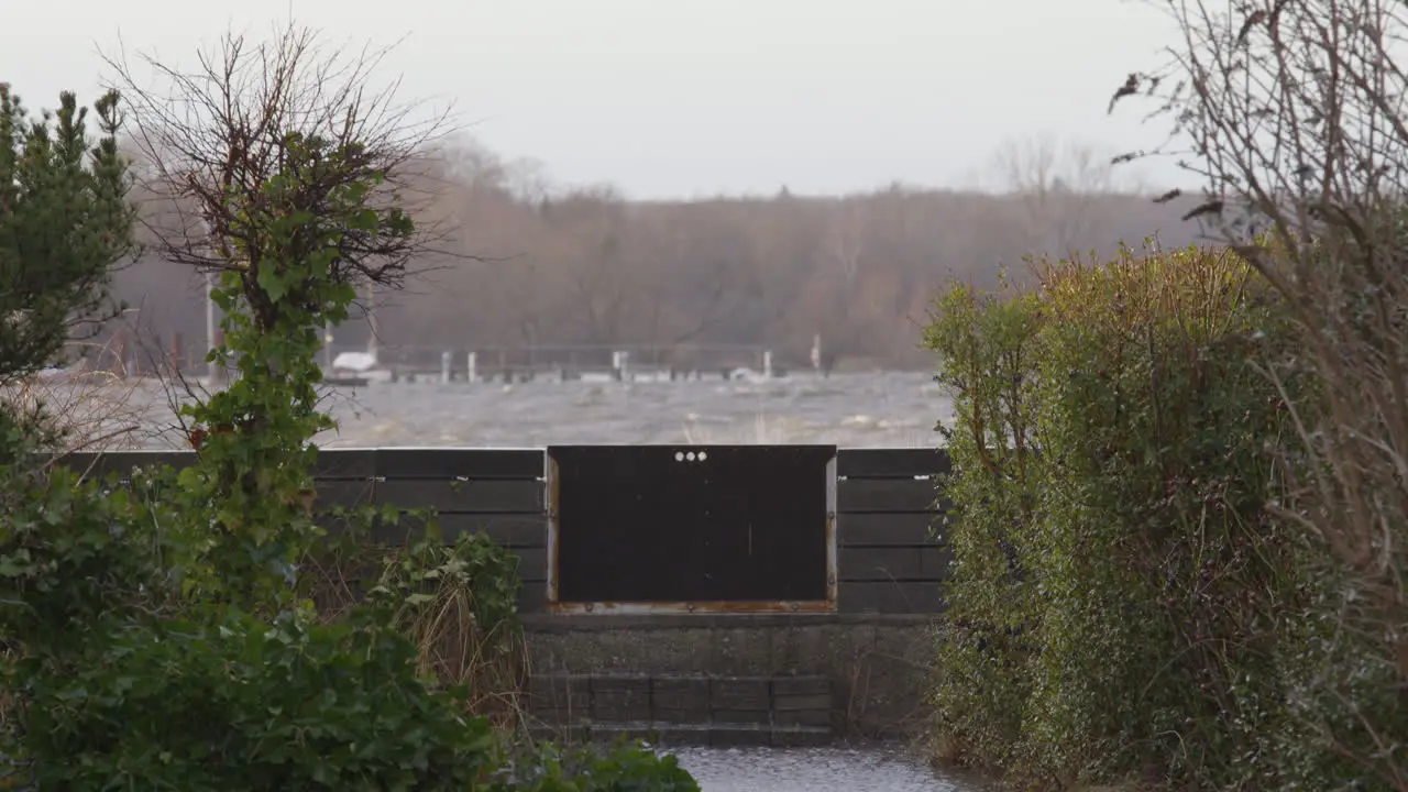 Flooding as a result of a storm