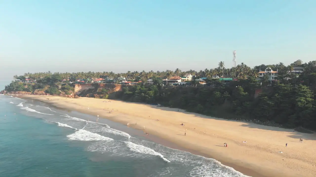 Varkala Beach unique palm-covered red cliffs