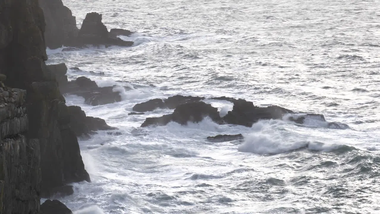 Dramatic Waves Rolling Into Shore In Slow Motion