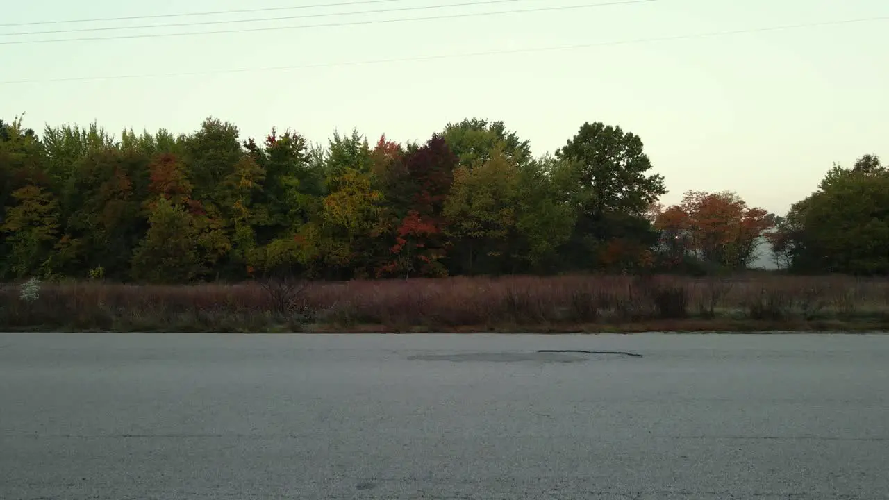 Low angle of a cement Road during early morning