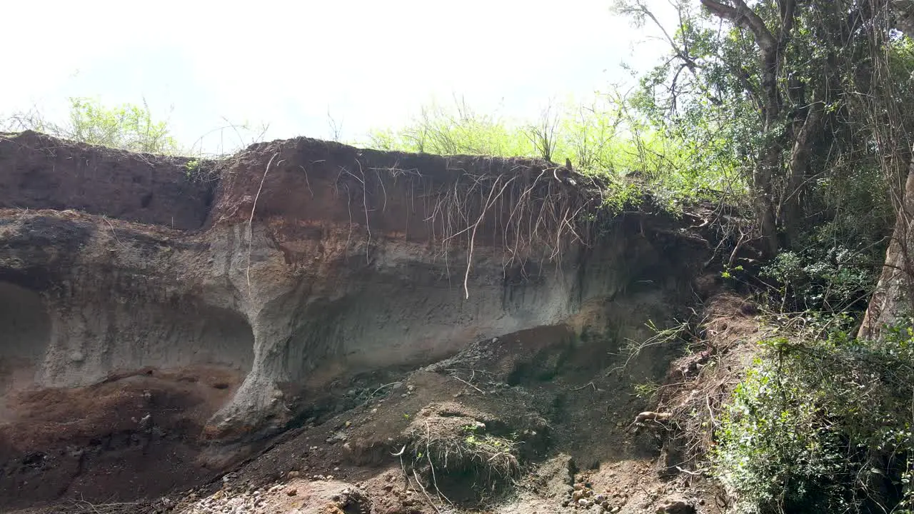 Panoramic closeview of the rock wall structure surface pattern decorative sedimentation rock- Rock structure