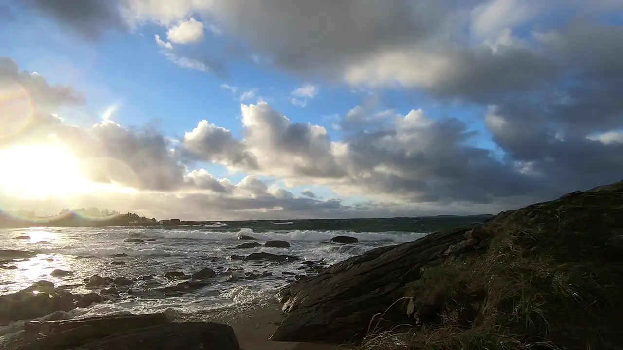 in beach Stormy afternoon