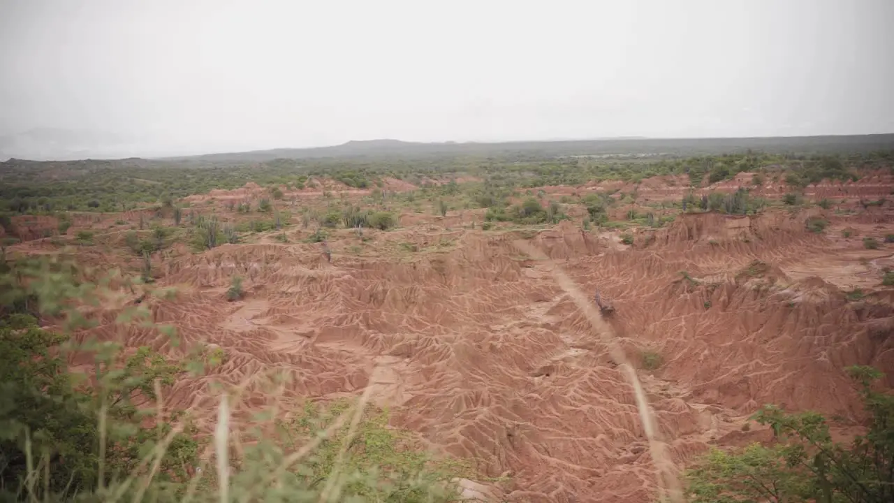 Panoramic View Of Barren Landscape At Tatacoa Desert In Colombia