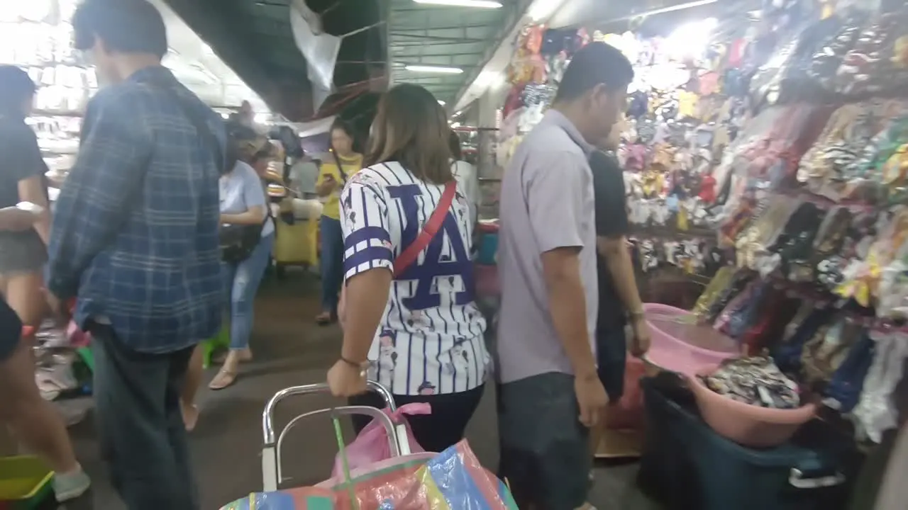 Walking at the local market in Bangkok