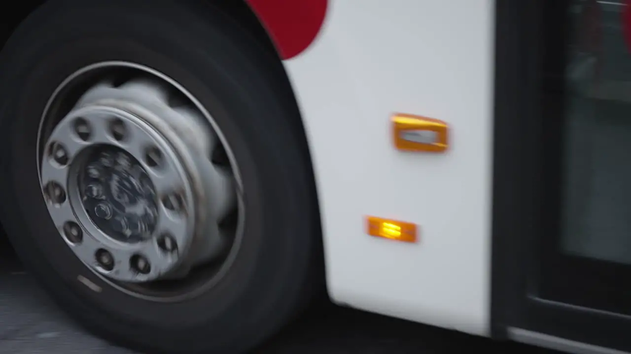 European public bus in Switzerland TPF driving on city road in Fribourg